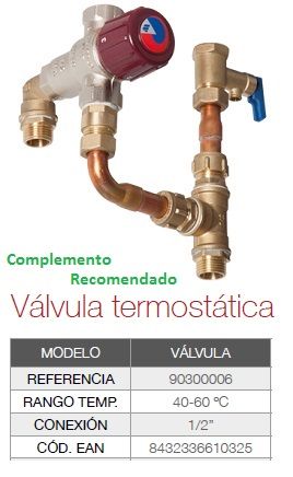 complemento recomendado valvula termostatica para termos active multifix y slim