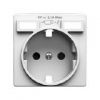 Tapa enchufe schuko c/2 bocas carga USB 2.1A tipo A blanco mate SIMON 82 CONCEPT 8200049-090