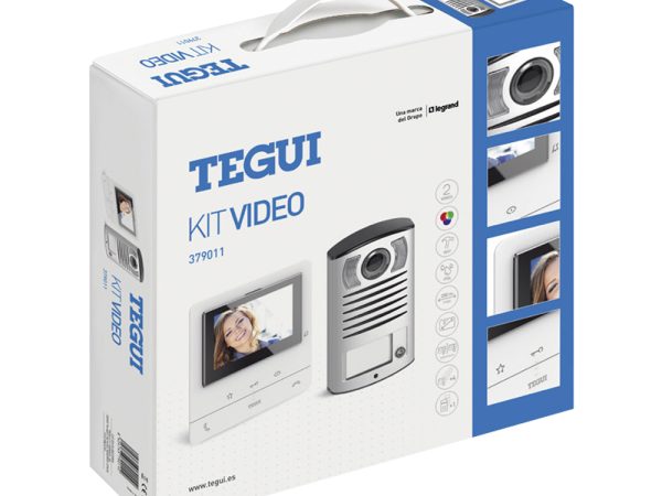 Kit vídeo 1 vivienda 2 hilos, placa LÍNEA 2000 y monitor manos libres Classe 100 básico TEGUI 379011