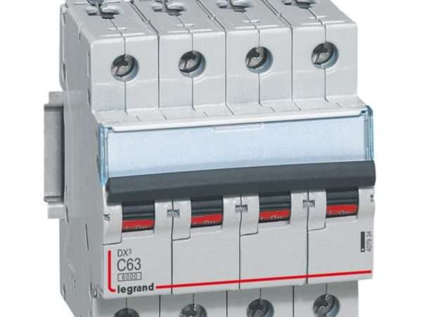 407934-LEGRAND-1000 Magnetotérmico DX³ 6000/10 kA 4P 400 V~ 63A Curva C LEGRAND 407934