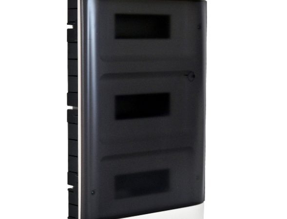Caja empotrar PRACTIBOX S puerta transparente 3X18 Mod.  Tab. Prefabricados LEGRAND 137078