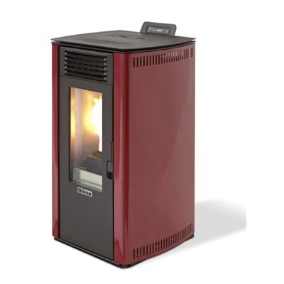 Estufa de pellet MANTEFER Fiorina 90 S-Line rojo