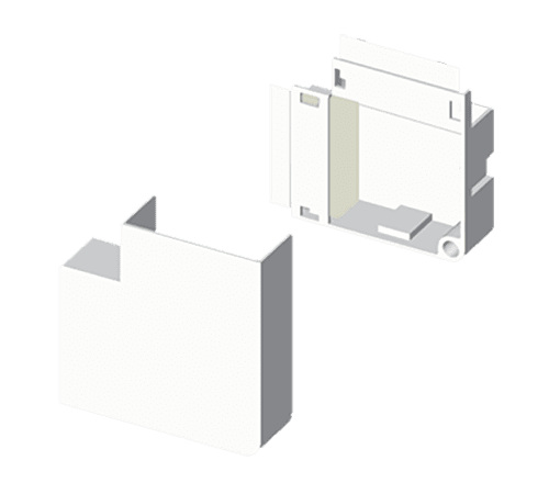 78245-2-R Angulo plano de 20x75 mm en U24X blanco UNEX 78247-2